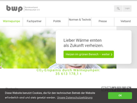 'waermepumpe.de' screenshot