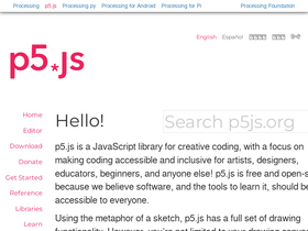 'p5js.org' screenshot
