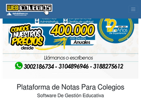 'webcolegios.com' screenshot