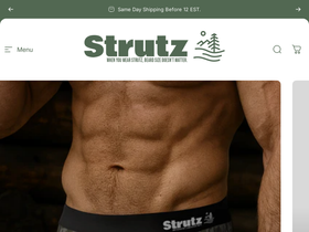 strutzunderwear.com homepage screenshot