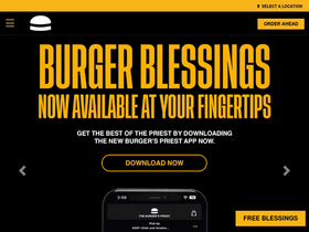 'theburgerspriest.com' screenshot