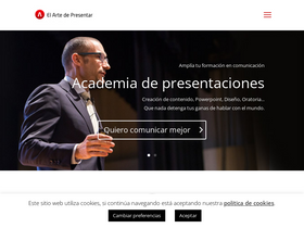 'elartedepresentar.com' screenshot