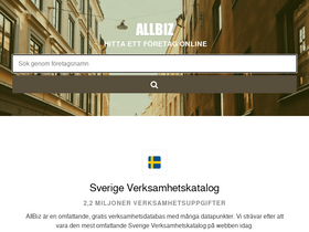 'allbiz.se' screenshot