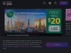 'clubsim.com.hk' screenshot