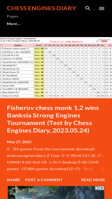 Chess Engines Diary: Jurek Chess Engines Rating - new listing 01