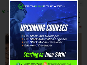 'techproeducation.com' screenshot