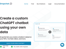 Dropchat - Elevate engagement with AI-powered, data-trained, customizable chatbots.