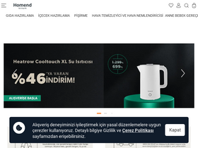 'homend.com.tr' screenshot