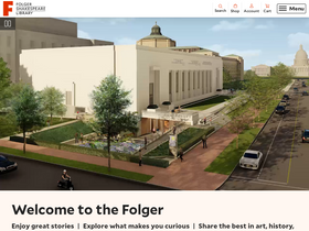 'folger.edu' screenshot