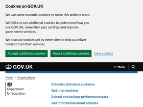 'education.gov.uk' screenshot