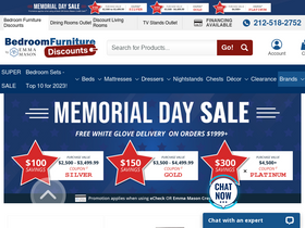 'bedroomfurniturediscounts.com' screenshot