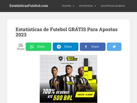 'estatisticasfutebol.com' screenshot