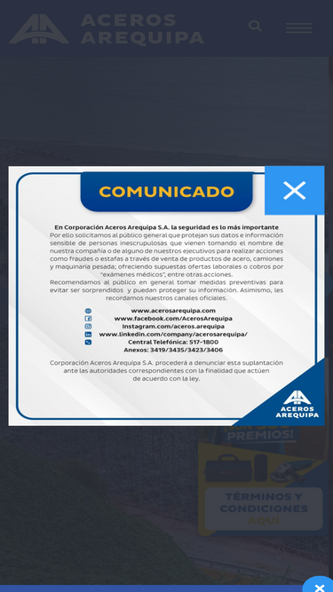 acerosarequipa.com