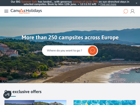 'canvasholidays.co.uk' screenshot