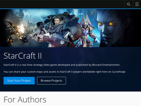 'sc2mapster.com' screenshot