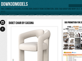 'down3dmodels.com' screenshot