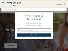 'everythingwine.ca' screenshot