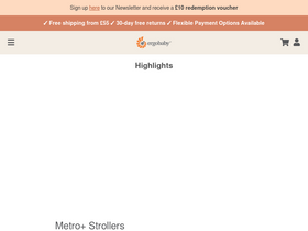'ergobaby.co.uk' screenshot