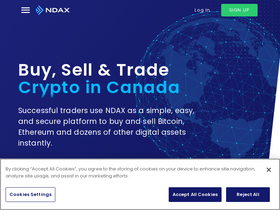 'ndax.io' screenshot