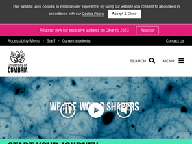 'cumbria.ac.uk' screenshot