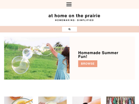 'athomeontheprairie.com' screenshot