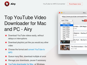 'airy-youtube-downloader.com' screenshot