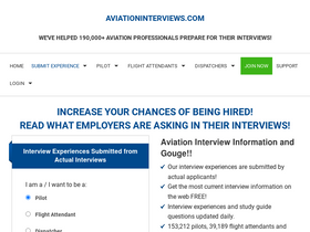 'aviationinterviews.com' screenshot