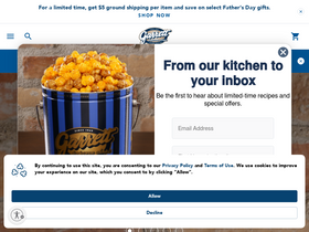 'garrettpopcorn.com' screenshot