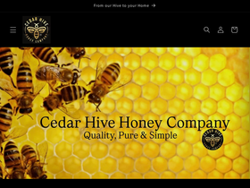 cedarhivehoneyco.com homepage screenshot