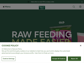 'naturesmenu.co.uk' screenshot