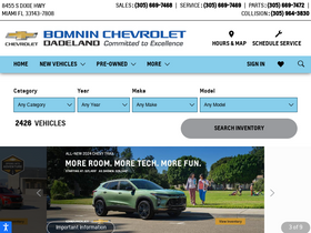 'bomninchevrolet.com' screenshot