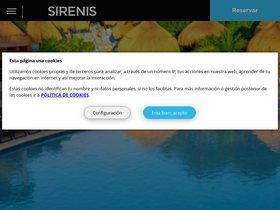 'sirenishotels.com' screenshot