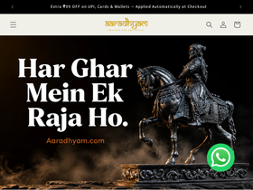 aaradhyam.com homepage screenshot