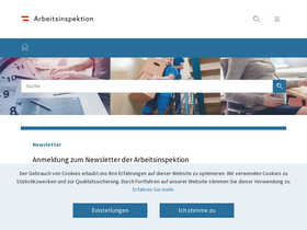'arbeitsinspektion.gv.at' screenshot