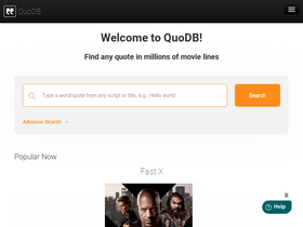 'quodb.com' screenshot