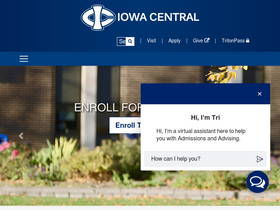 'iowacentral.edu' screenshot
