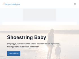 'shoestringbaby.com' screenshot