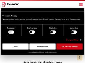 'bleckmann.com' screenshot