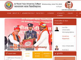 'jnvu.co.in' screenshot