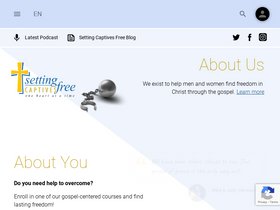 'settingcaptivesfree.com' screenshot