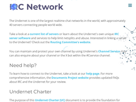 'undernet.org' screenshot