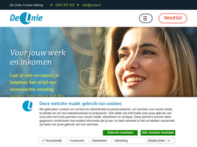 'unie.nl' screenshot