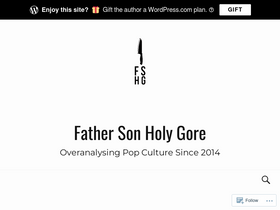 'fathersonholygore.com' screenshot