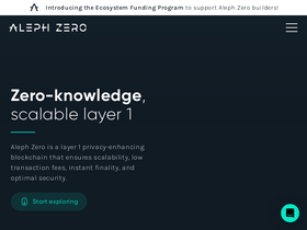 'alephzero.org' screenshot