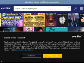 'eventim.sk' screenshot