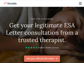 'pettable.com' screenshot