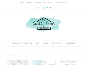 'theshabbycreekcottage.com' screenshot