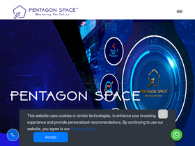 'pentagonspace.in' screenshot