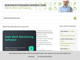 'nebenkostenabrechnung.com' screenshot