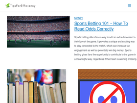 'tipsforefficiency.com' screenshot